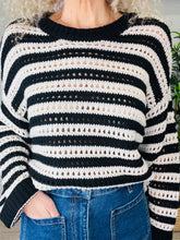 Load image into Gallery viewer, Striped Crochet Jumper - Size S
