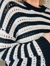 Load image into Gallery viewer, Striped Crochet Jumper - Size S
