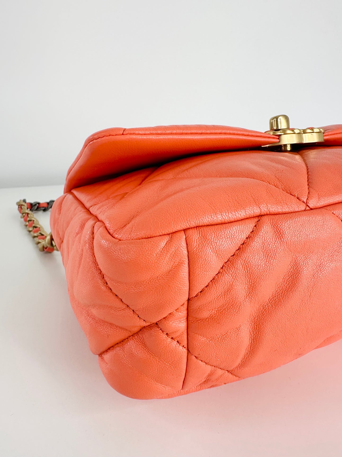 Quilted Lambskin Leather Small 19 Flap Bag