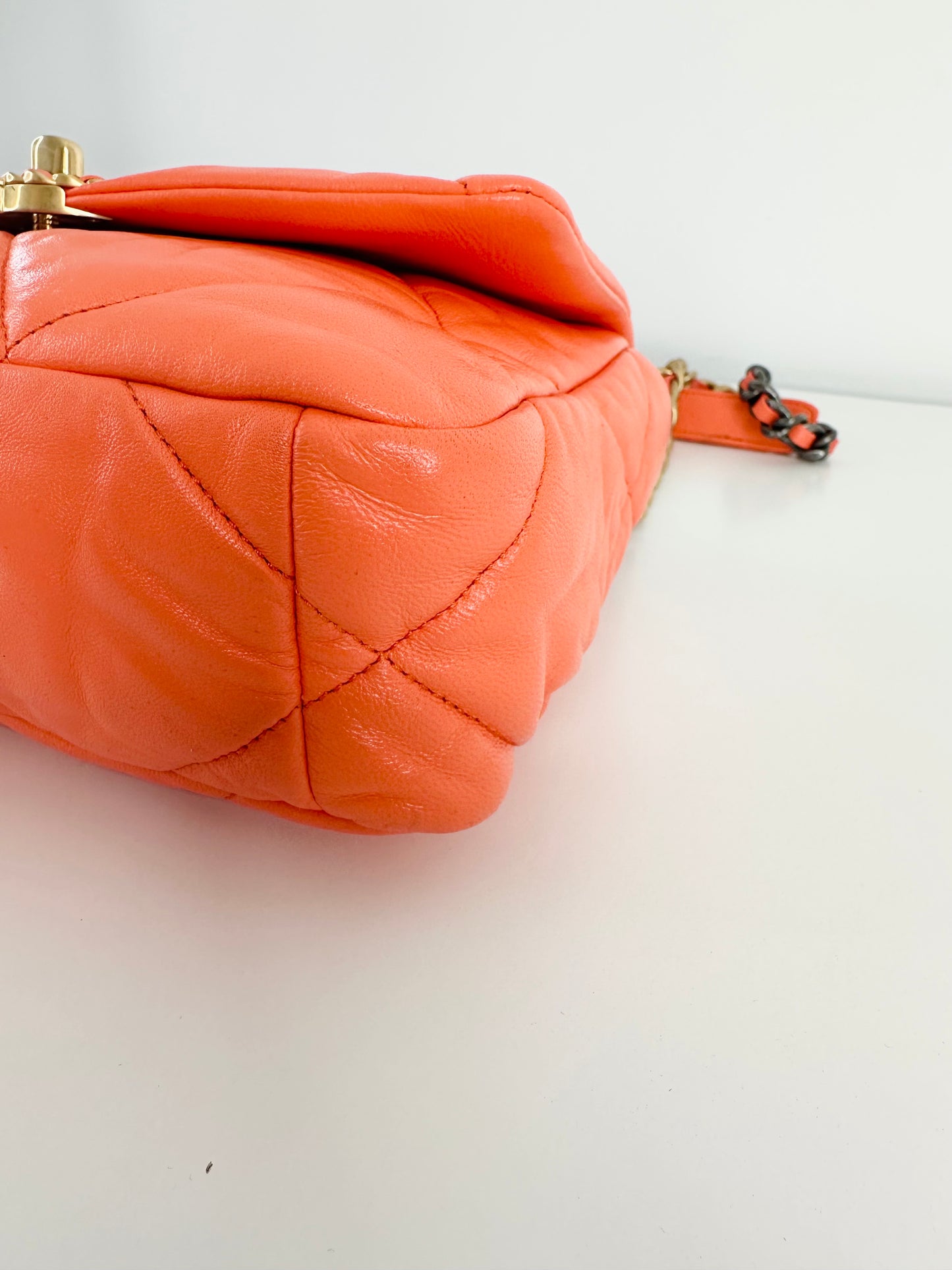 Quilted Lambskin Leather Small 19 Flap Bag