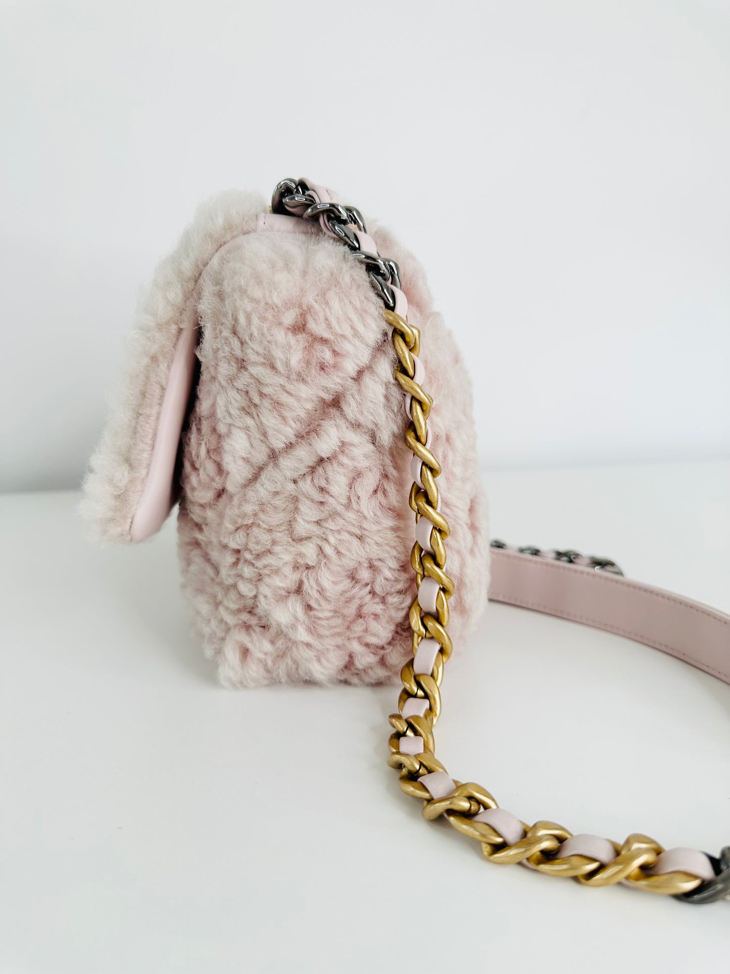 Shearling Sheepskin Small 19 Flap Bag