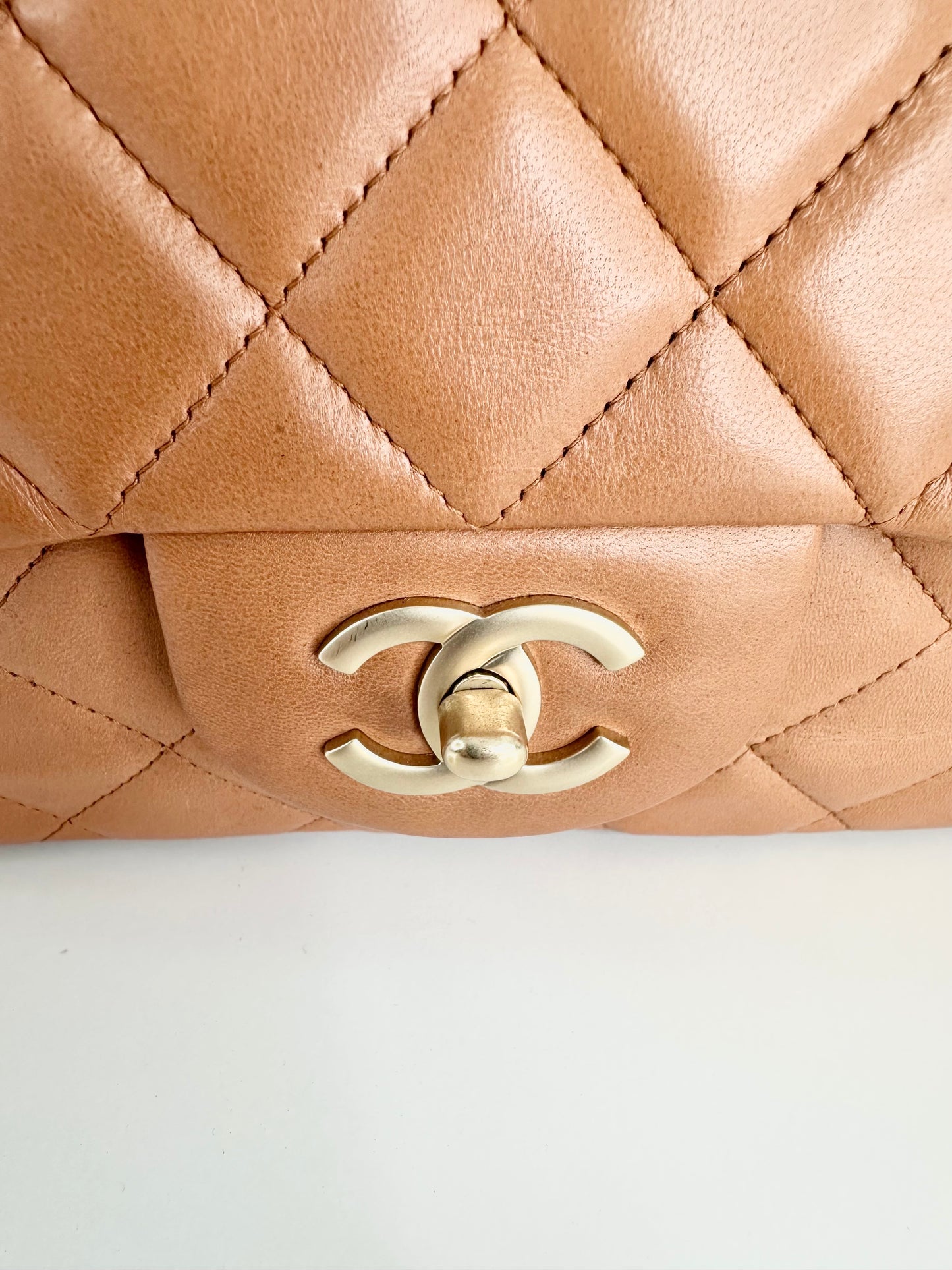 Quilted Lambskin Leather Jumbo Single Flap Bag
