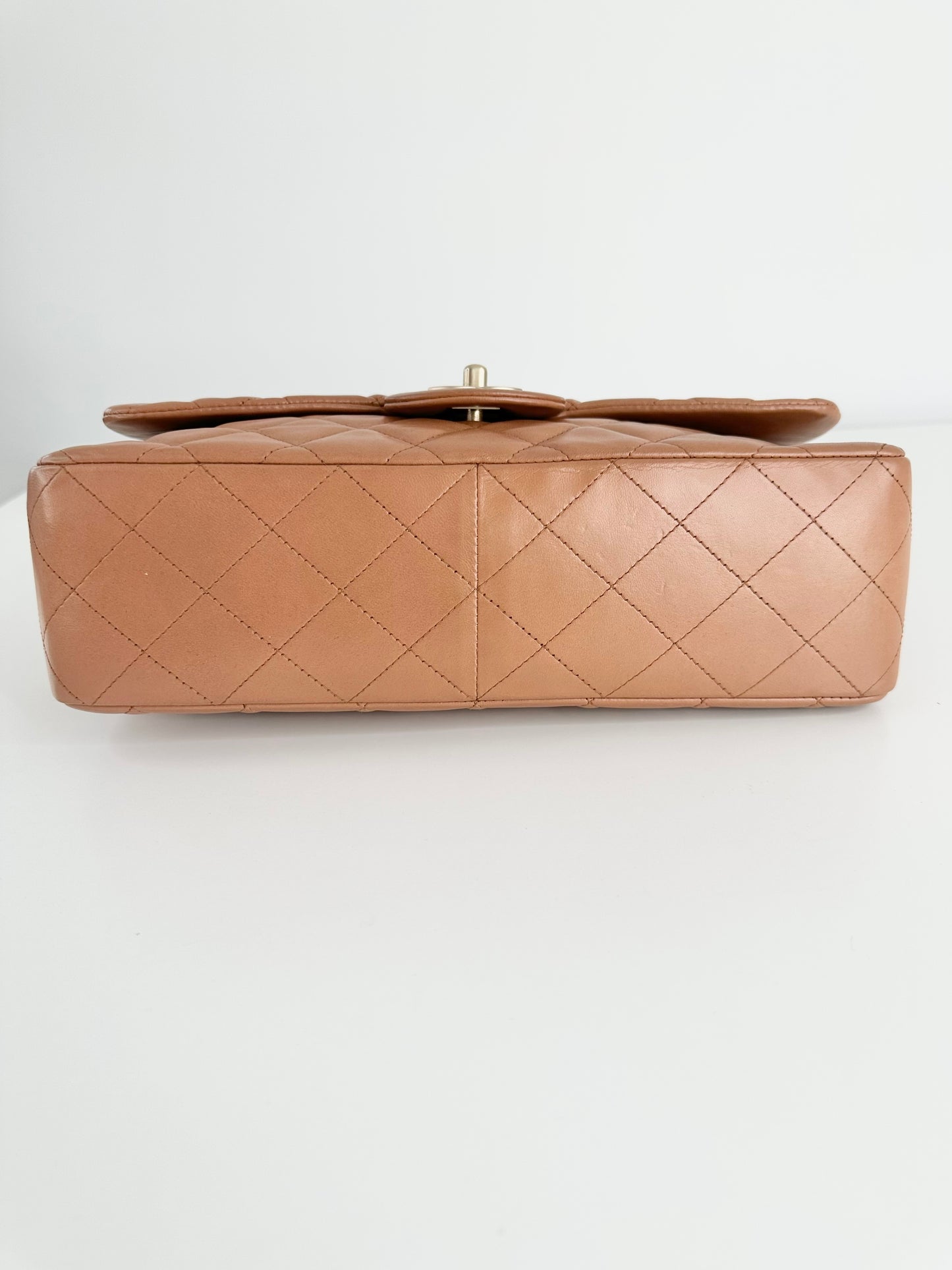 Quilted Lambskin Leather Jumbo Single Flap Bag