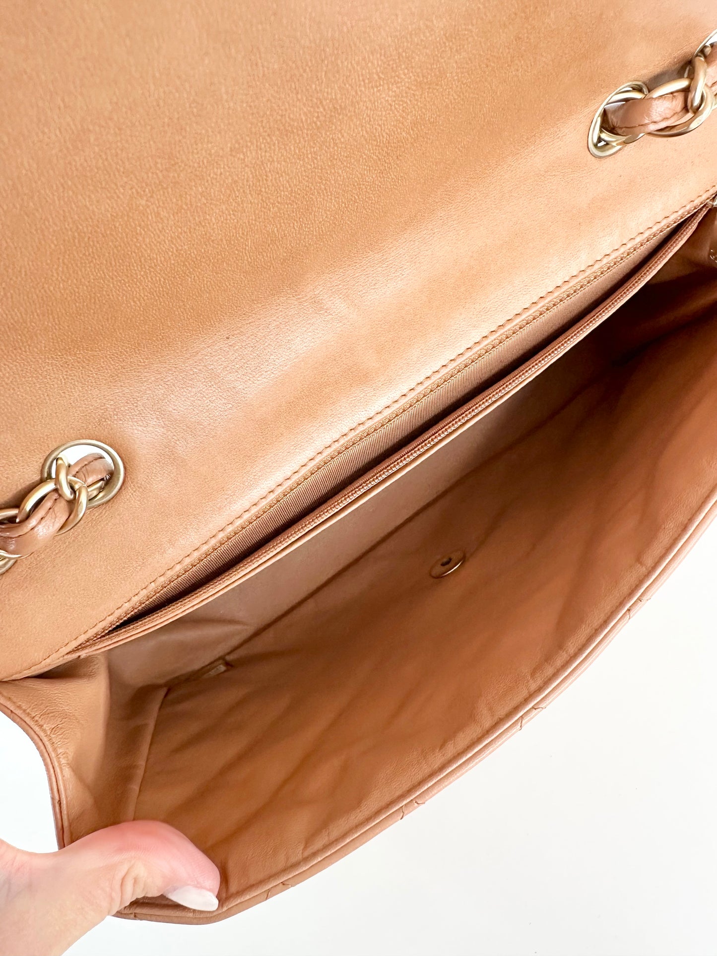 Quilted Lambskin Leather Jumbo Single Flap Bag