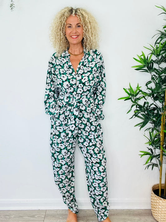 Floral Silk Jumpsuit - Size 44IT