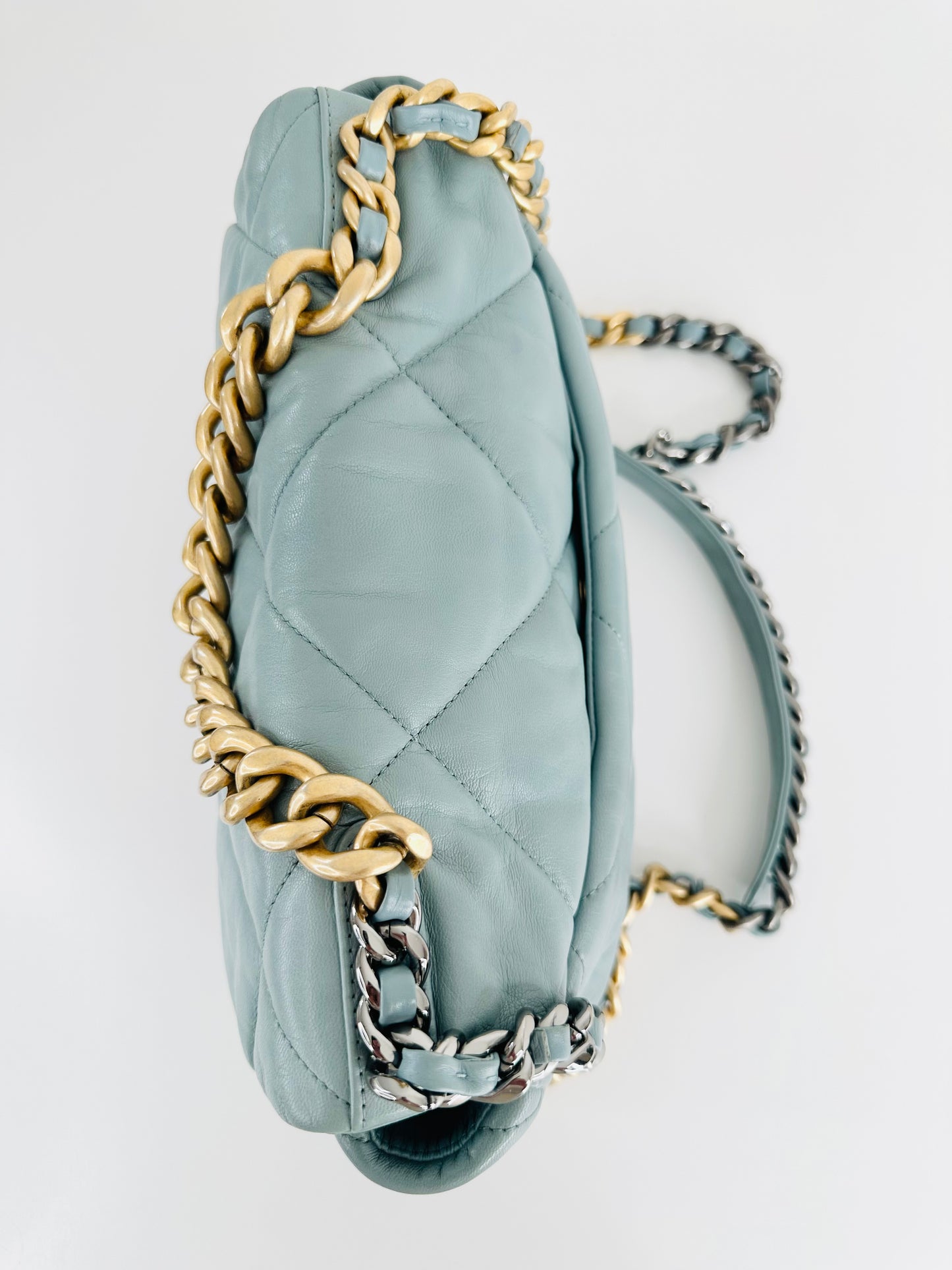 Quilted Lambskin Leather Medium 19 Flap Bag
