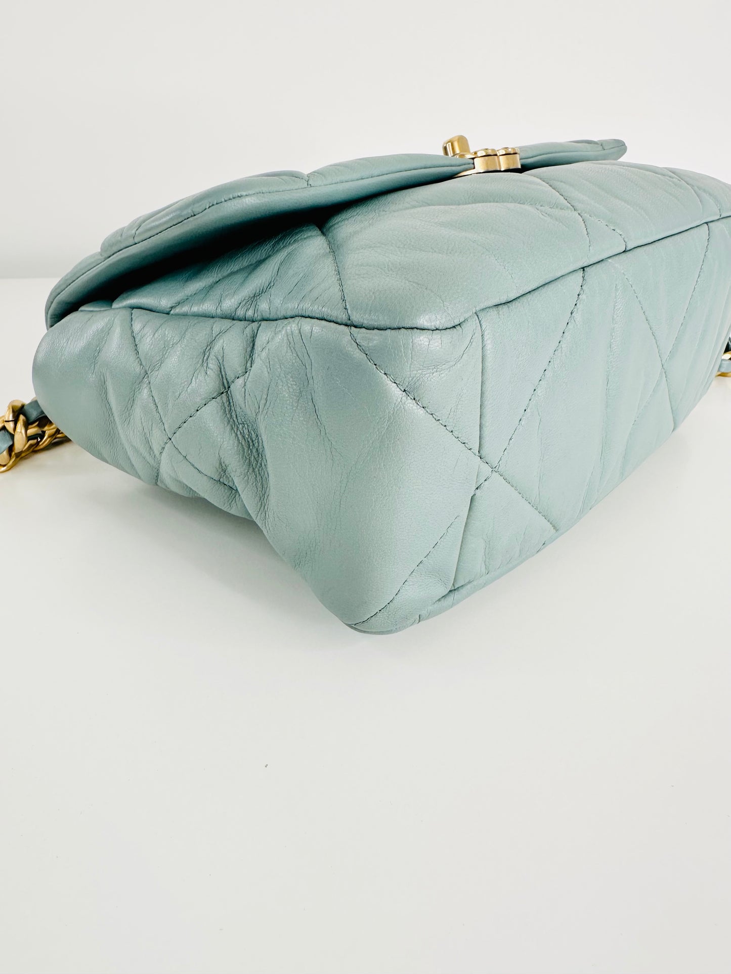 Quilted Lambskin Leather Medium 19 Flap Bag