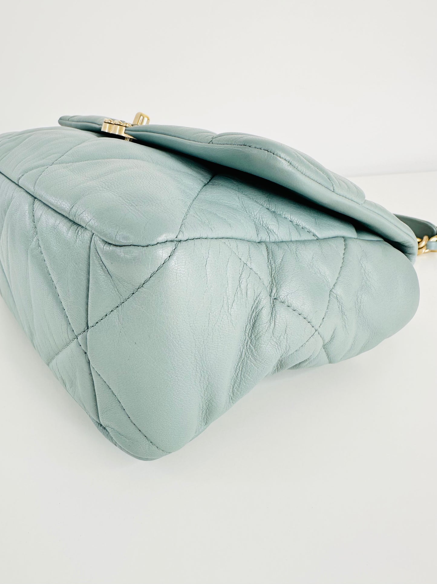 Quilted Lambskin Leather Medium 19 Flap Bag