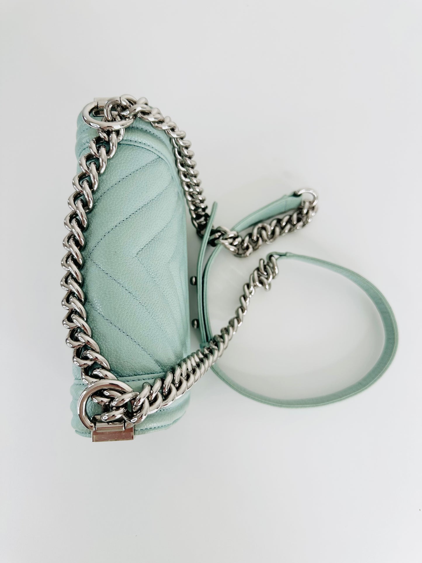 Caviar Leather Small Boy Bag