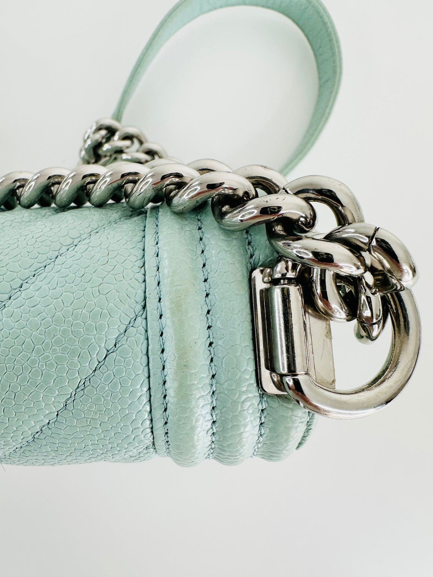 Caviar Leather Small Boy Bag