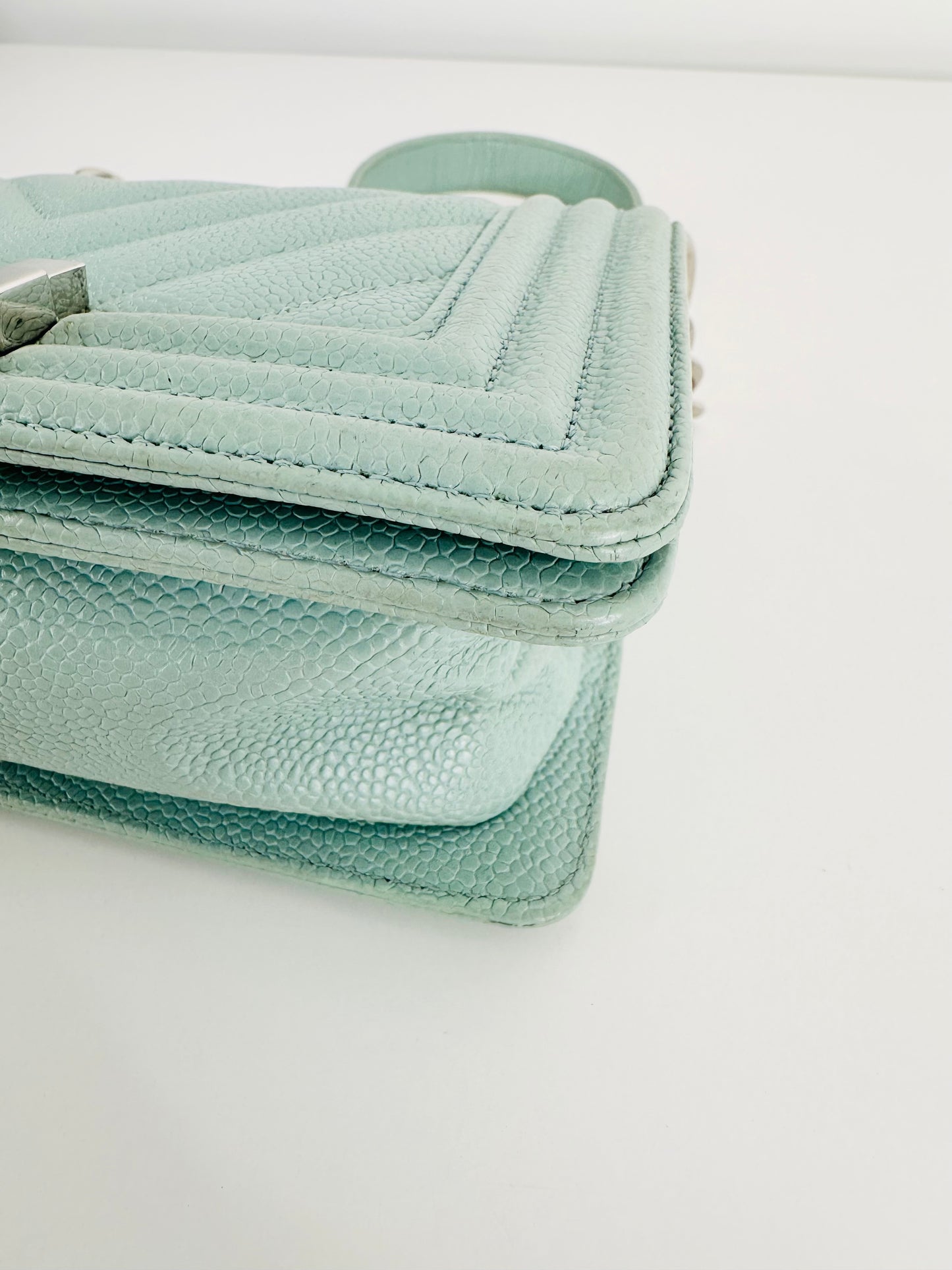 Caviar Leather Small Boy Bag