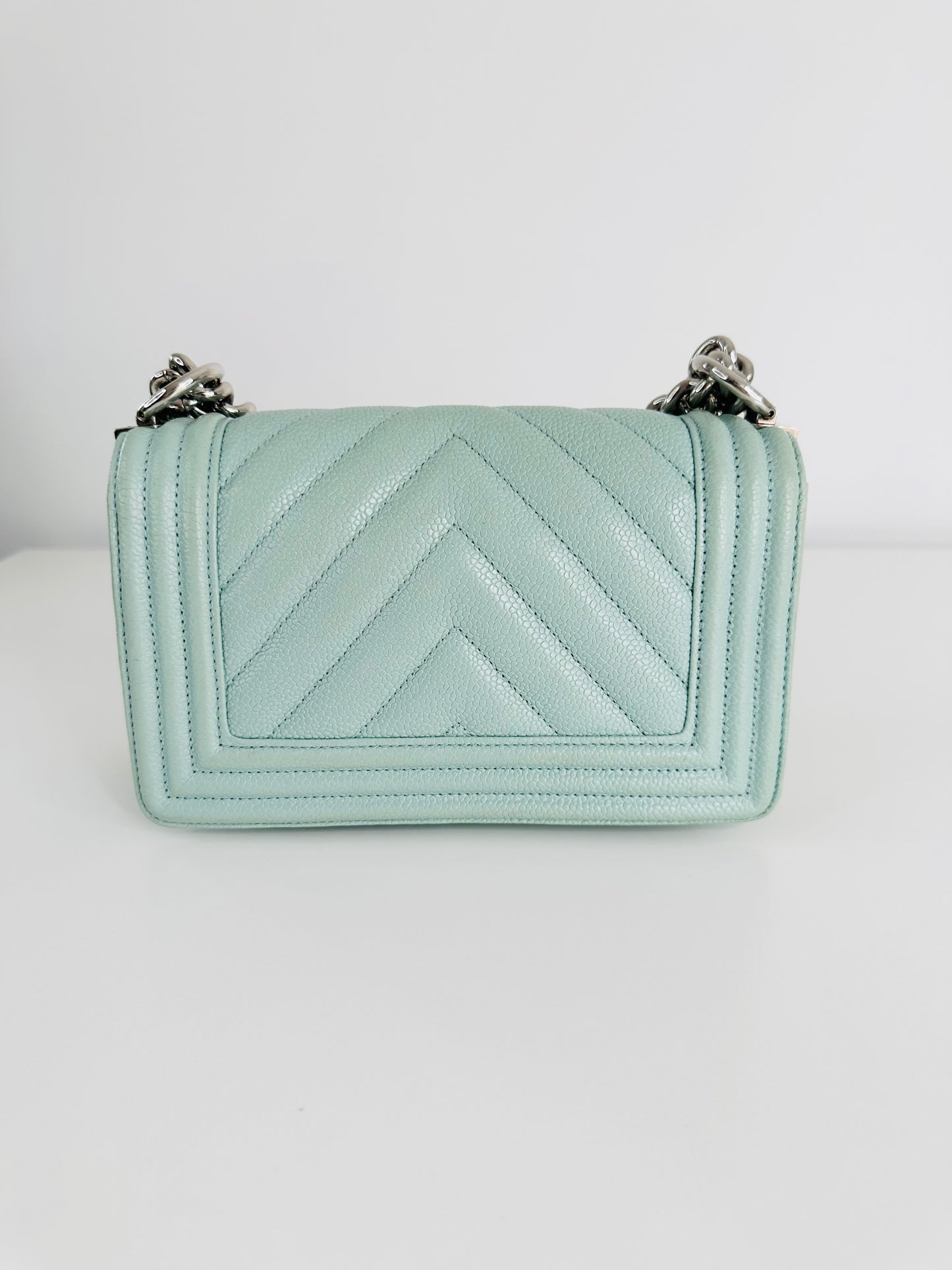 Caviar Leather Small Boy Bag