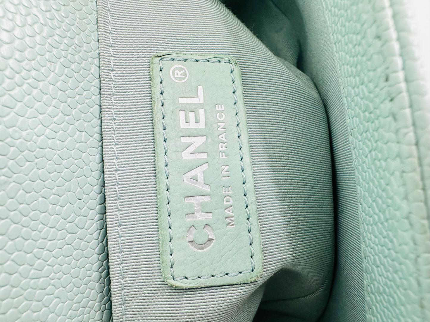 Caviar Leather Small Boy Bag