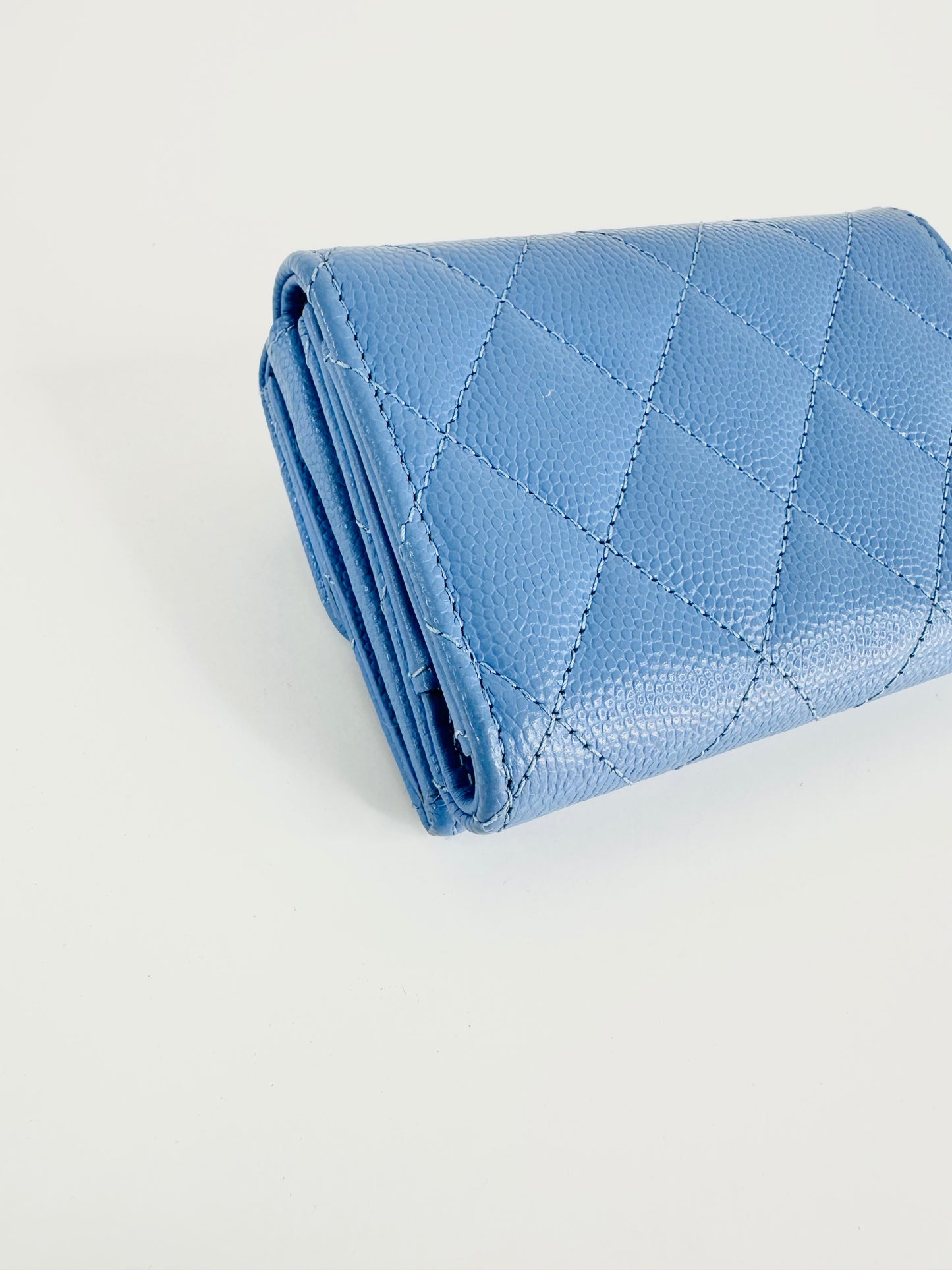 Caviar Leather Small Trifold Wallet