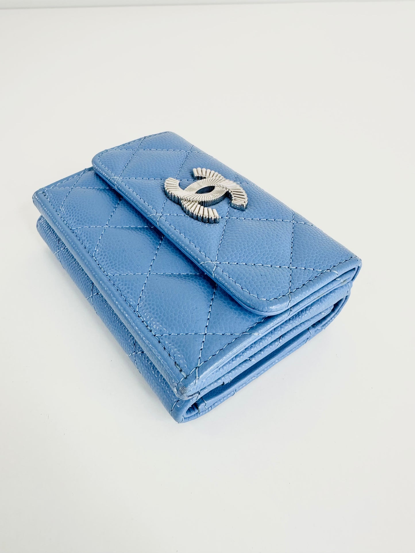 Caviar Leather Small Trifold Wallet