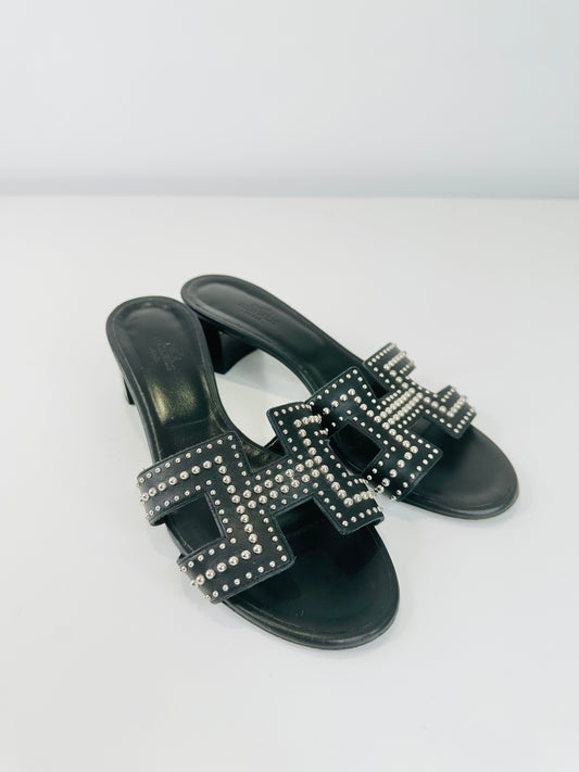 Studded Leather Oasis Sandals - Size 38