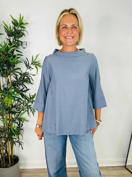 Folded Collar Top - Size 10