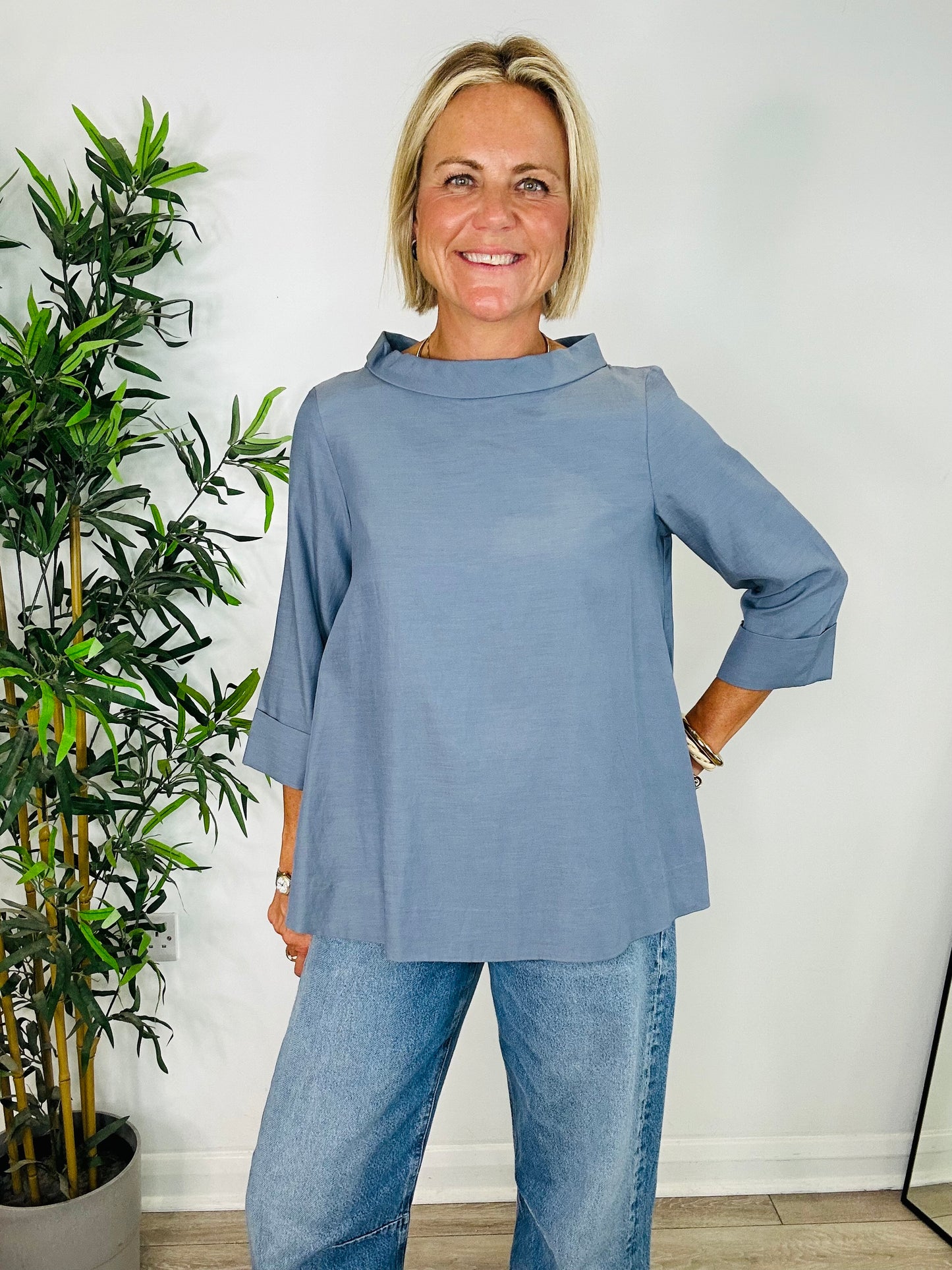 Folded Collar Top - Size 10