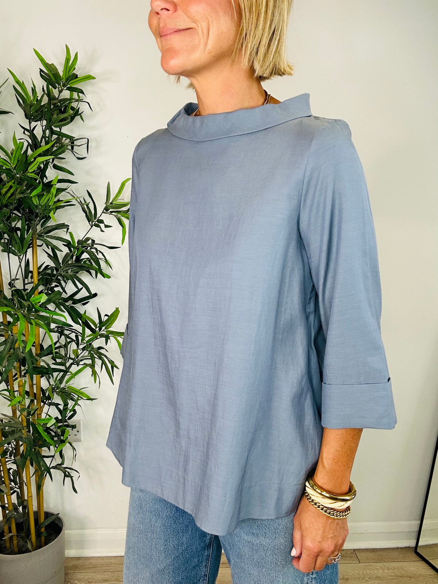 Folded Collar Top - Size 10