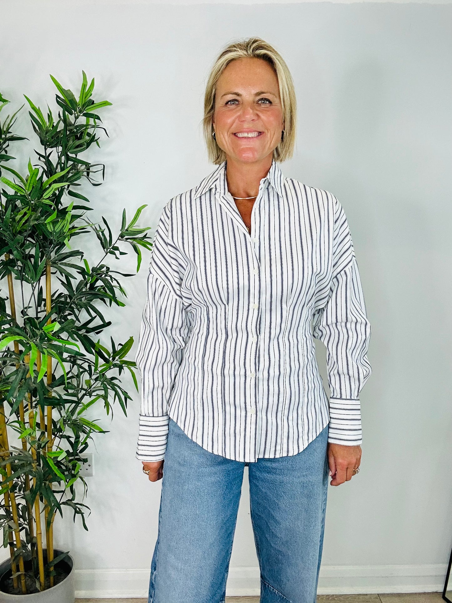 Striped Cotton Shirt - Size 6