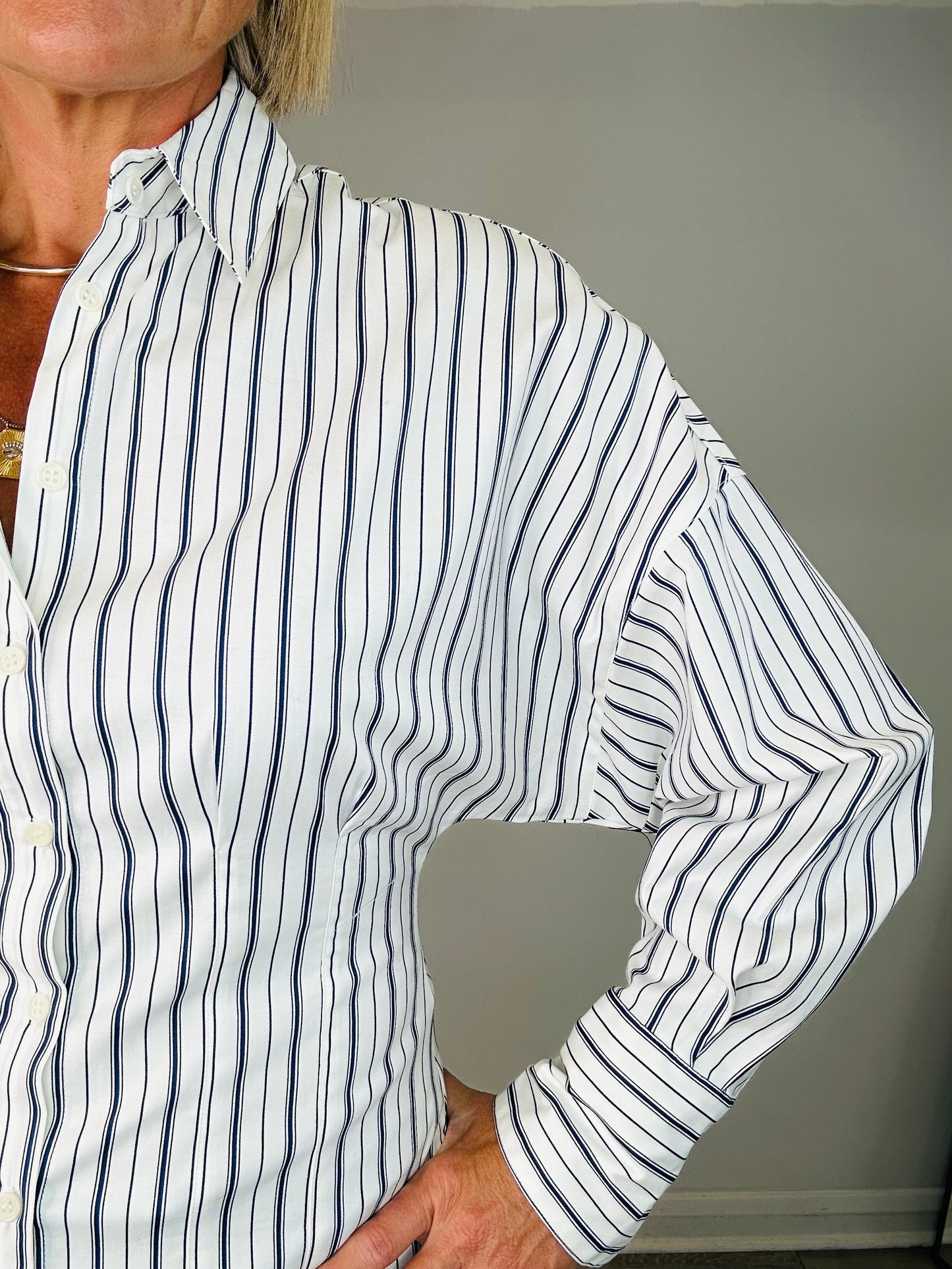 Striped Cotton Shirt - Size 6