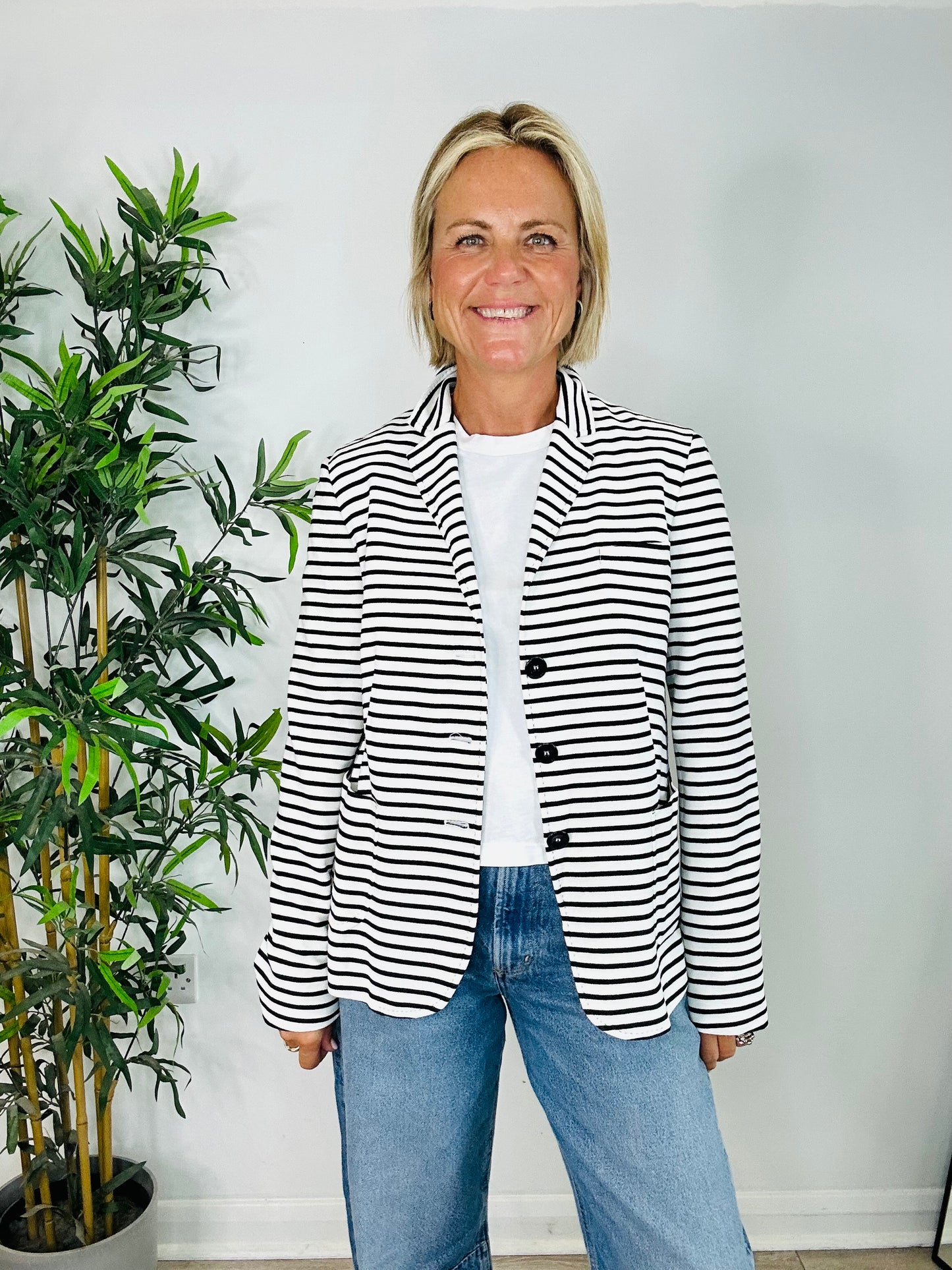 Striped Blazer - Size 14