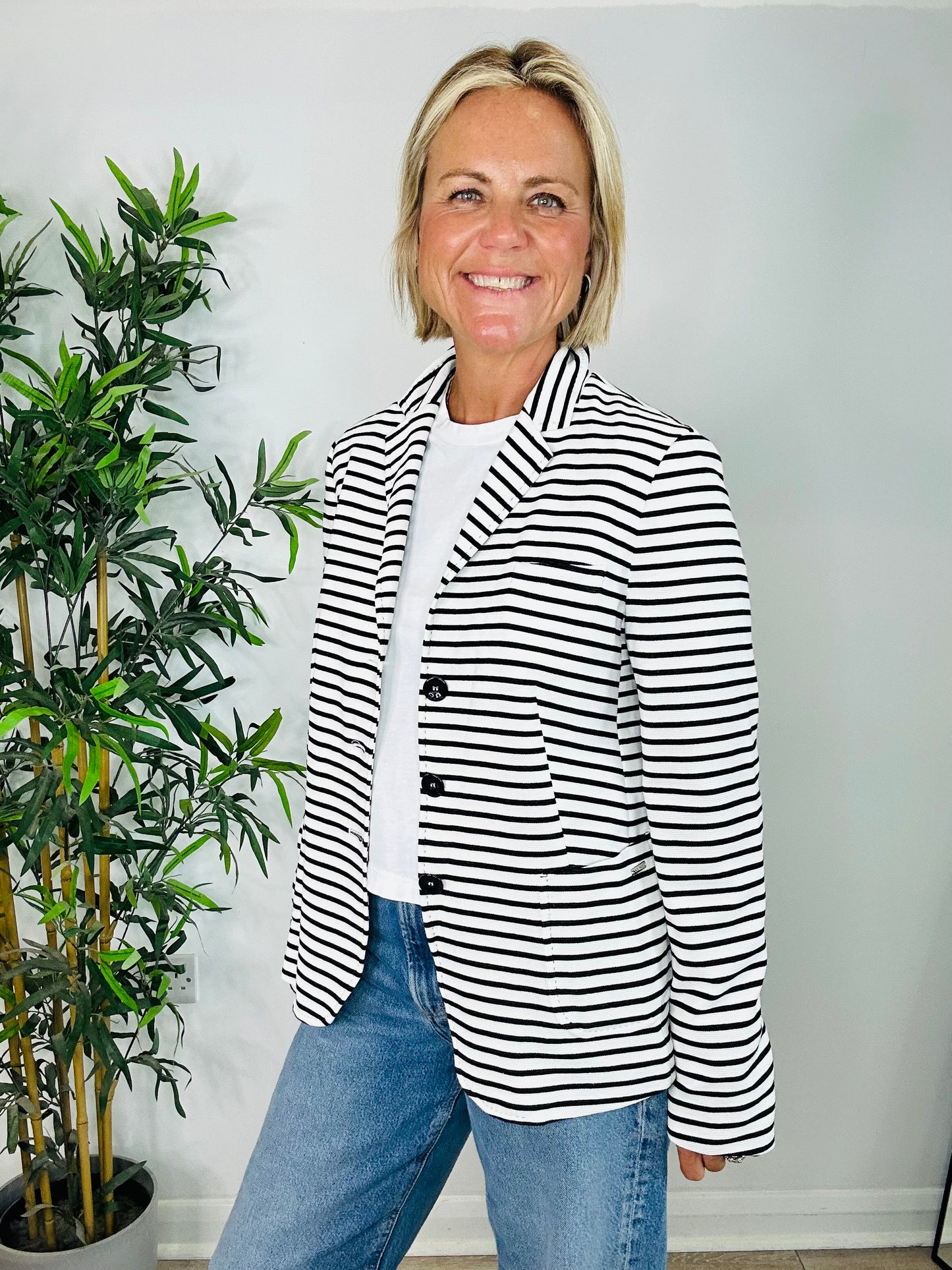 Striped Blazer - Size 14