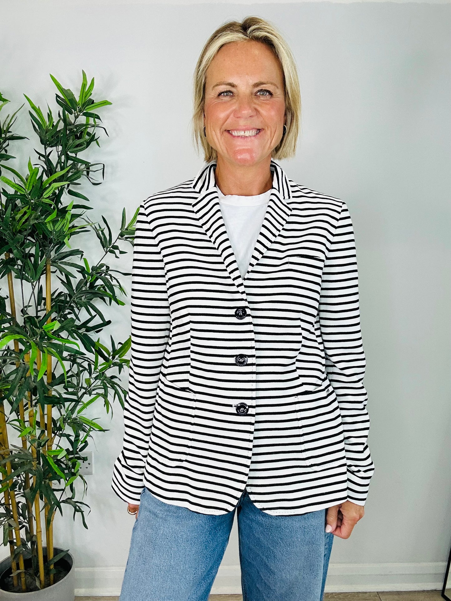 Striped Blazer - Size 14