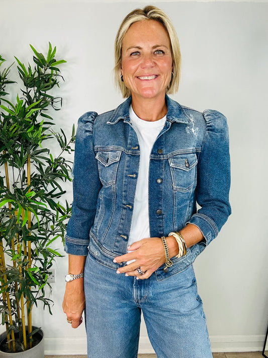 Cropped Denim Jacket - Size S