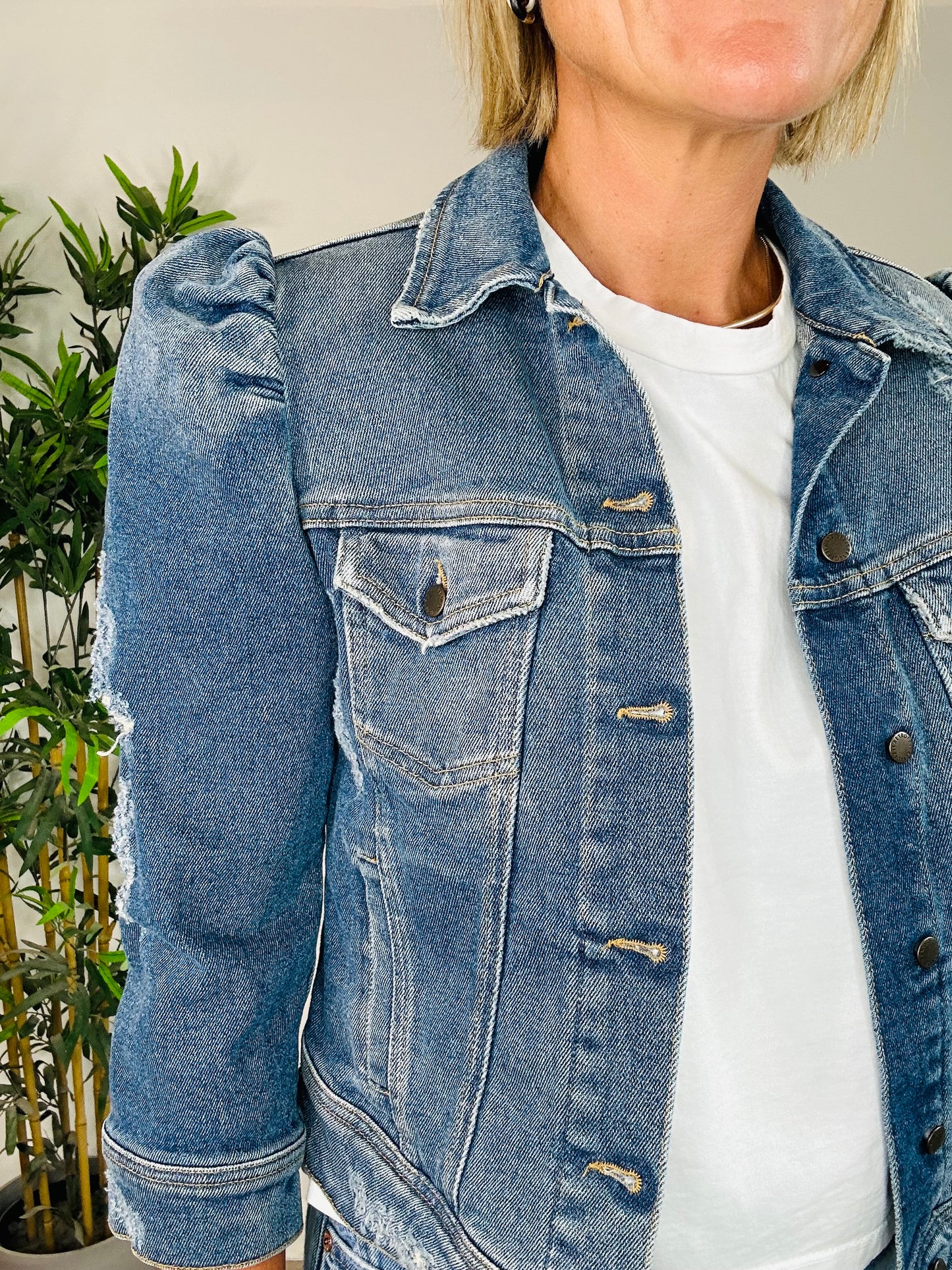 Cropped Denim Jacket - Size S