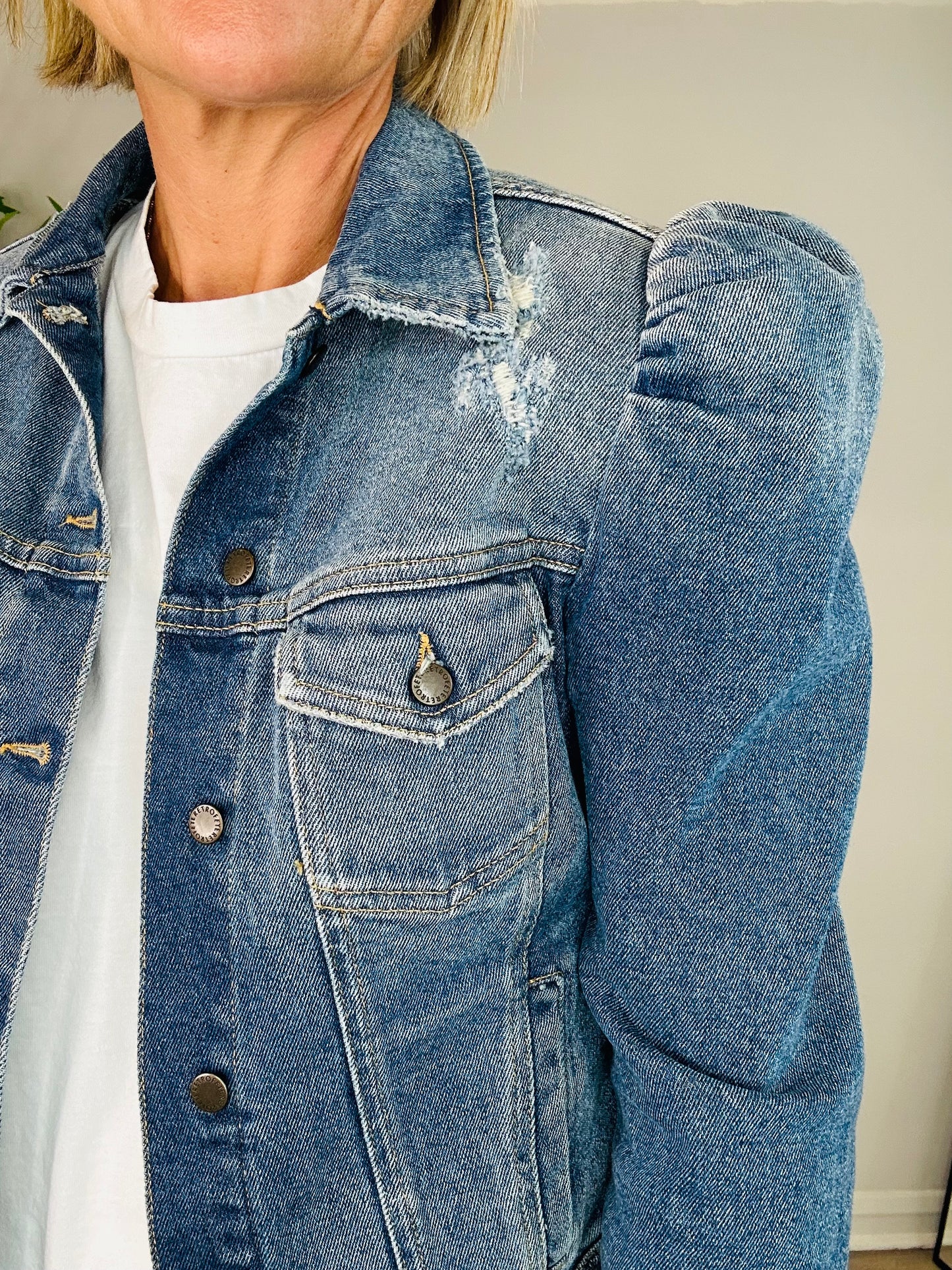 Cropped Denim Jacket - Size S