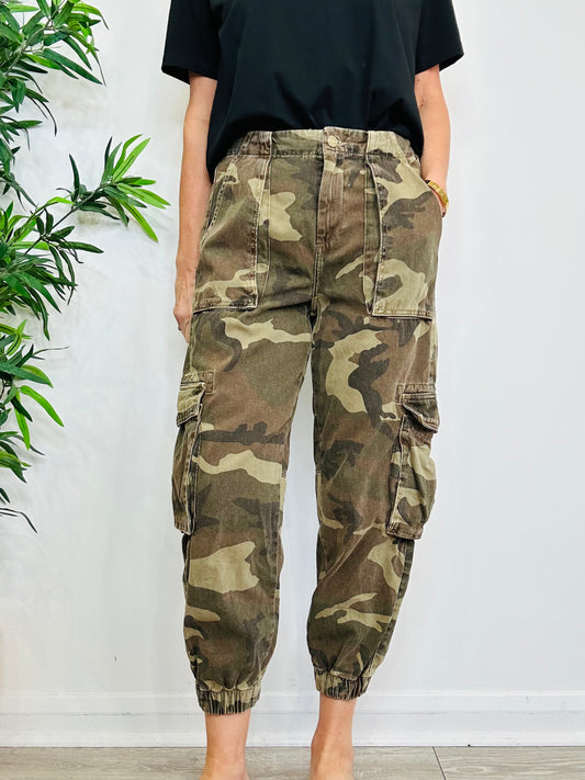 Camo Cargo Trousers - Size 12