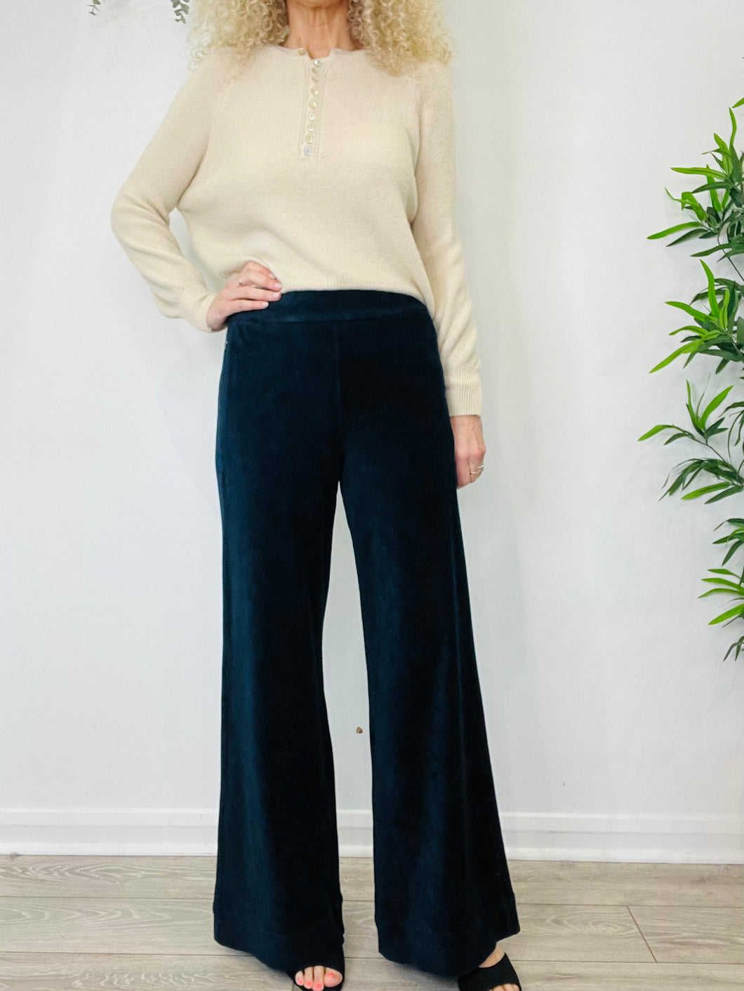 Cord Wide Leg Trousers - Size 10