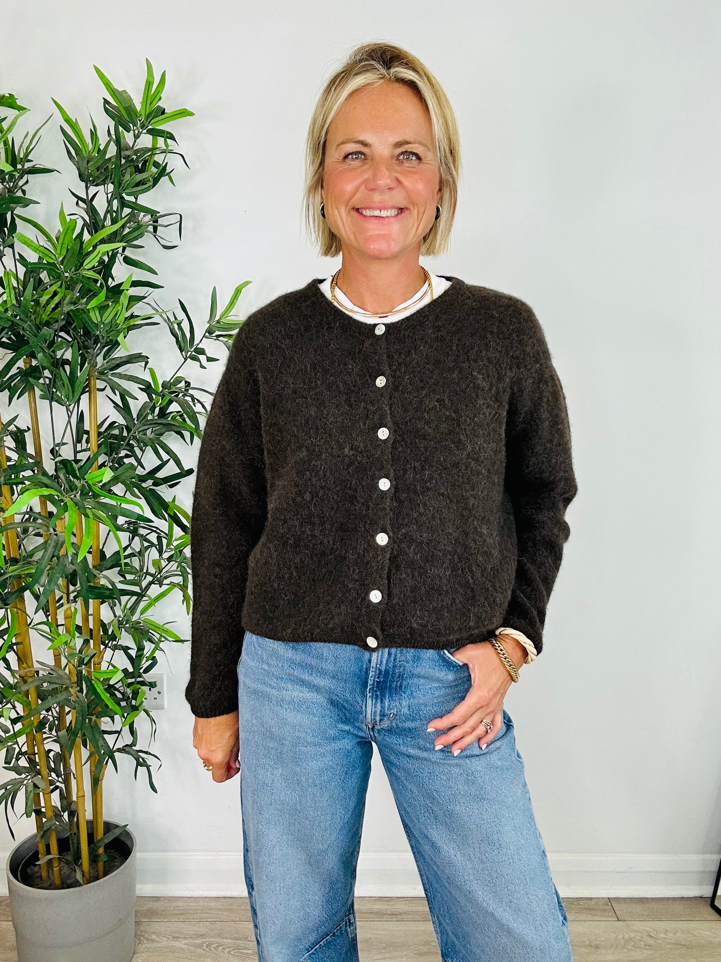 Alpaca Wool Cardigan - Size S