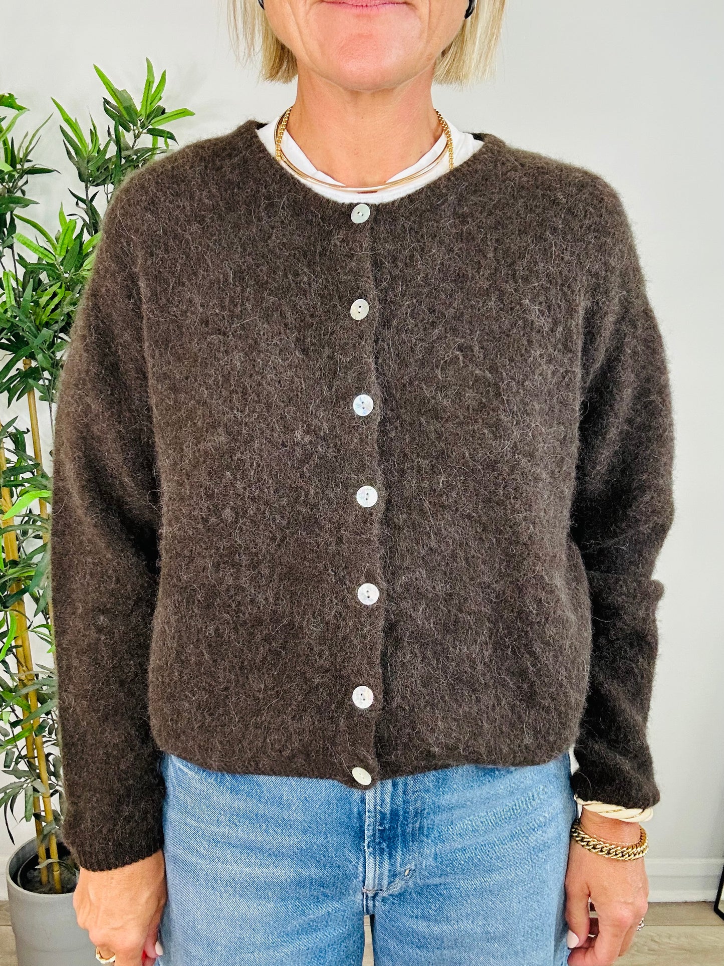Alpaca Wool Cardigan - Size S