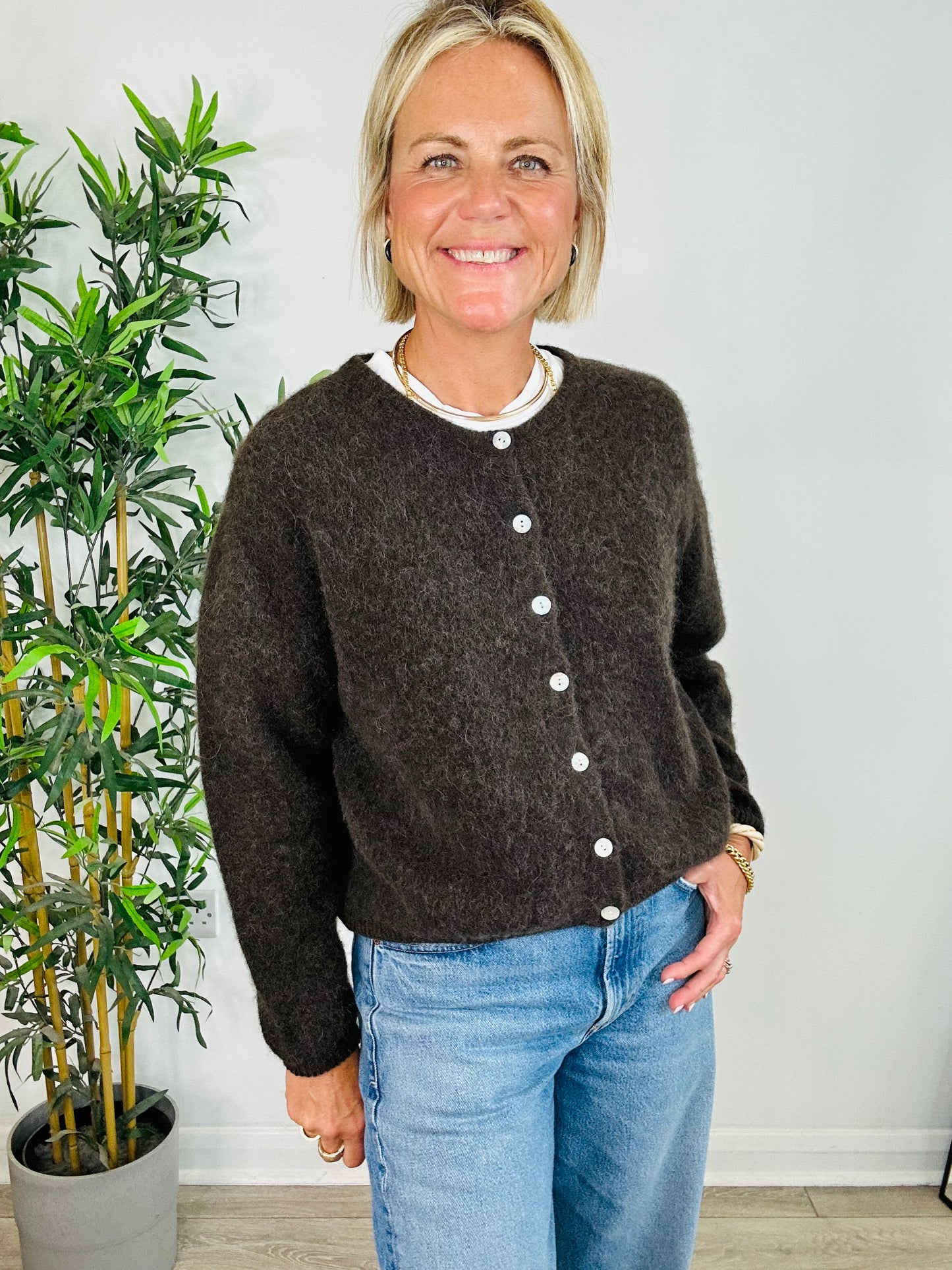 Alpaca Wool Cardigan - Size S