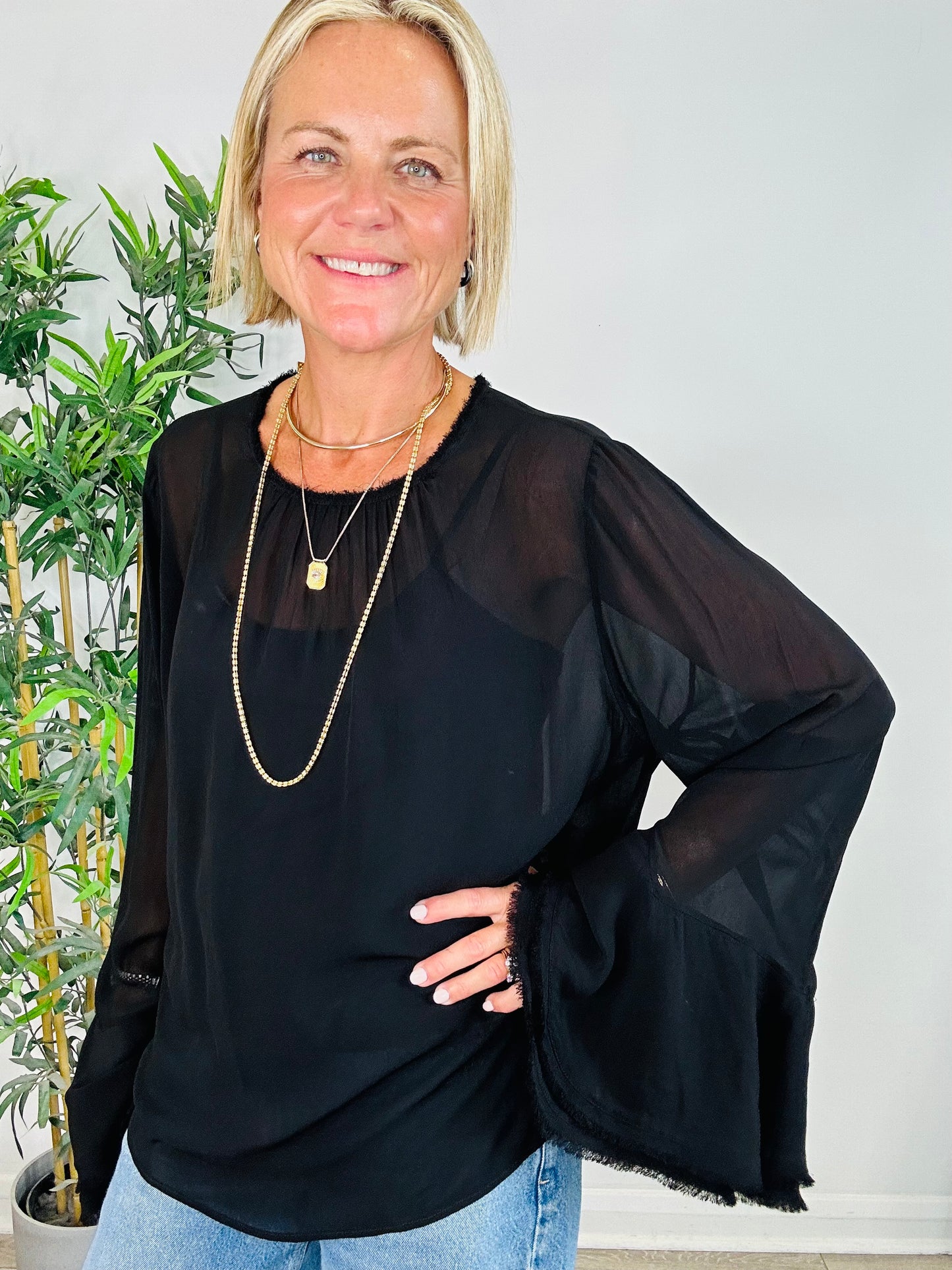 Sheer Blouse - O/S