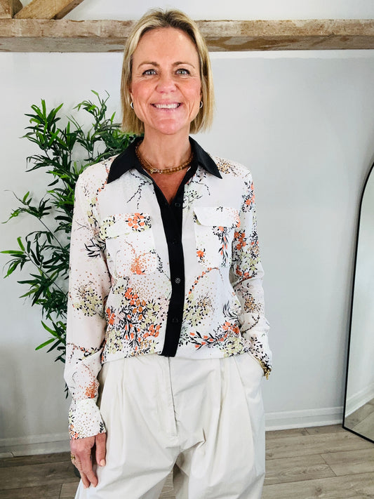 Floral Silk Shirt - Size S