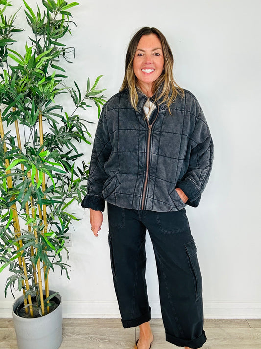 Dolman Quilted Jacket - Size S