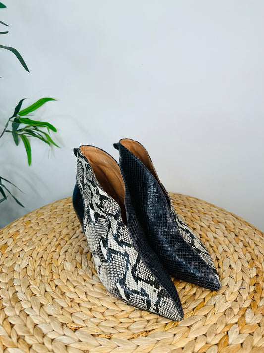Snakeskin Boots - Size 39