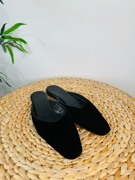 Velvet Mules - Size 39.5
