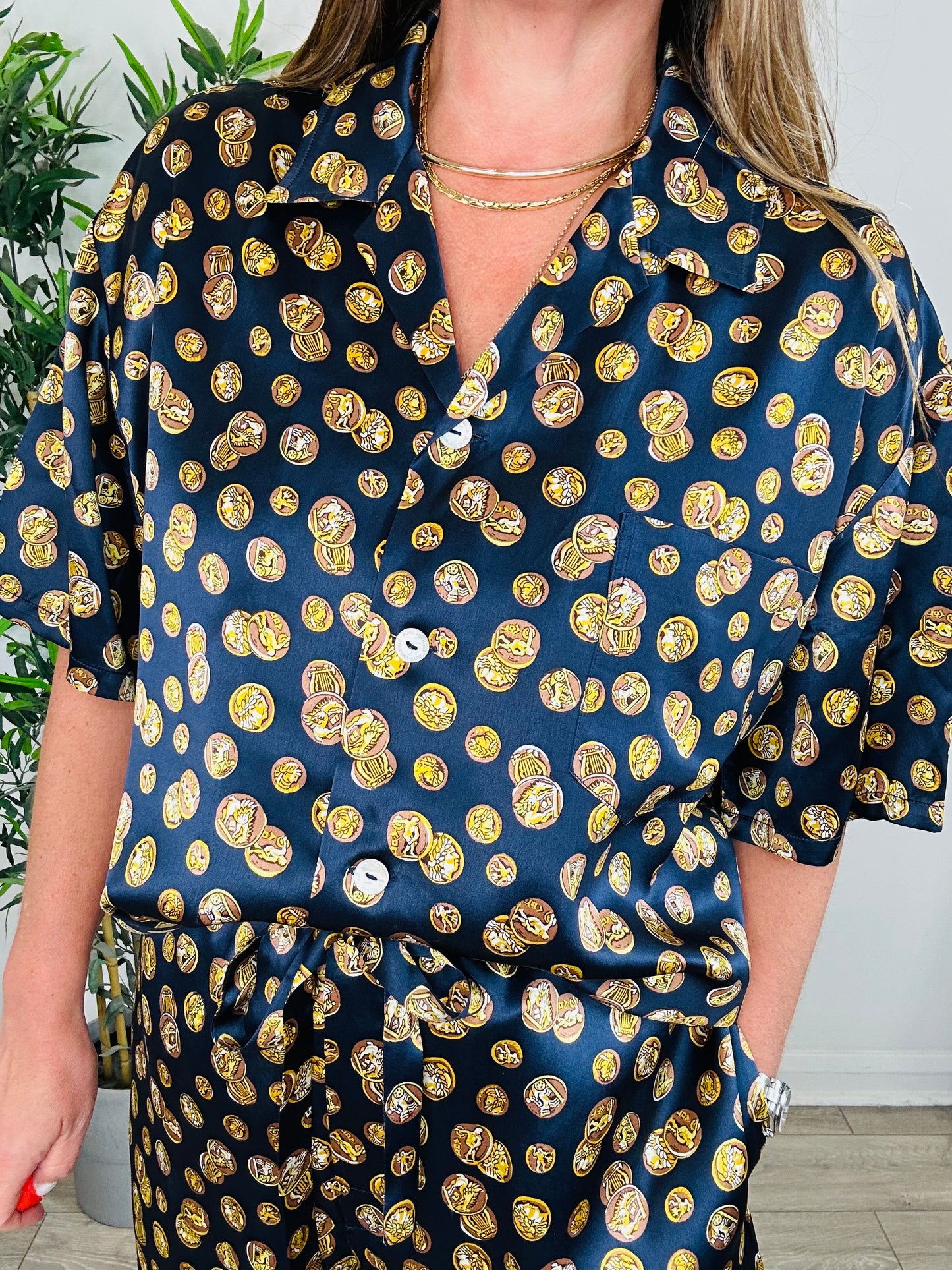 Silk Pyjama Set - Size L