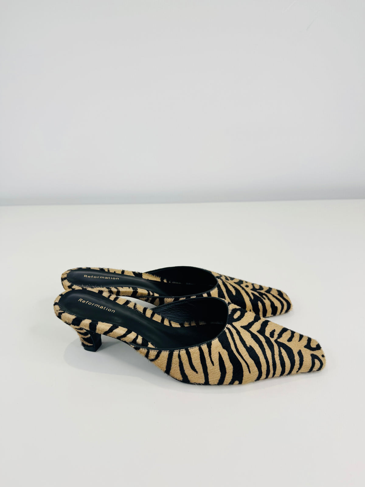 Jeanne Ponyskin Mules - Size 38