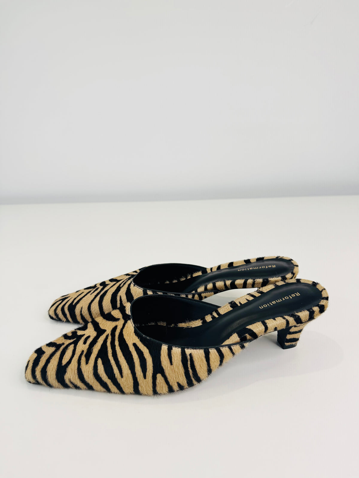 Jeanne Ponyskin Mules - Size 38
