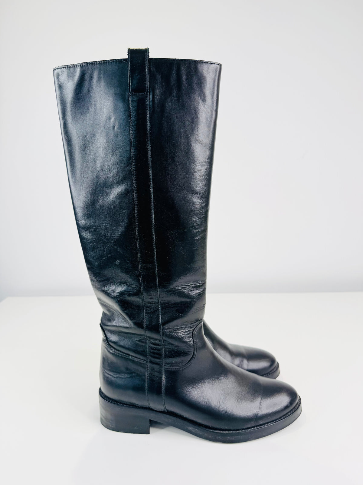 Bridget Leather Knee Boots - Size 40