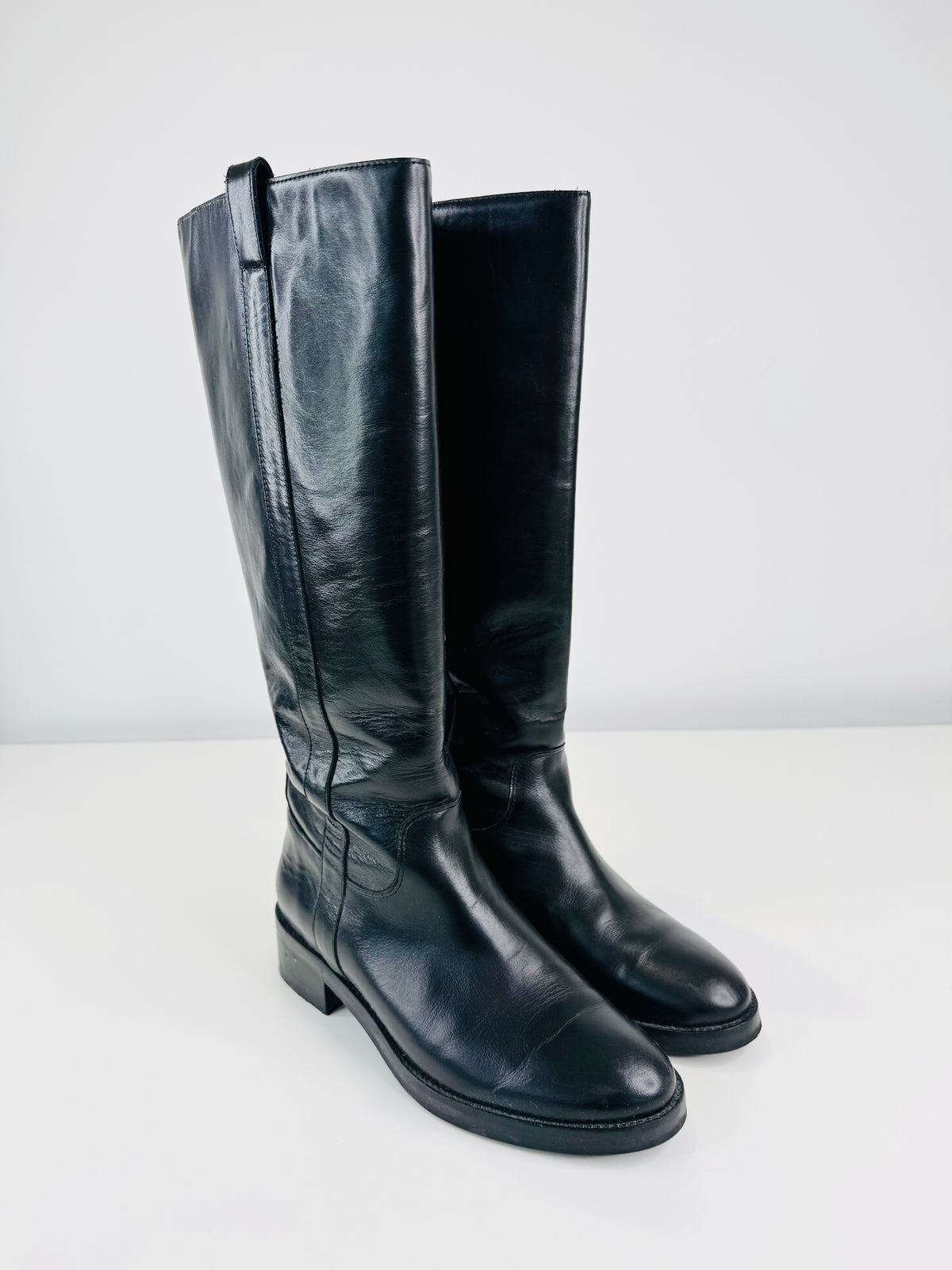 Bridget Leather Knee Boots - Size 40