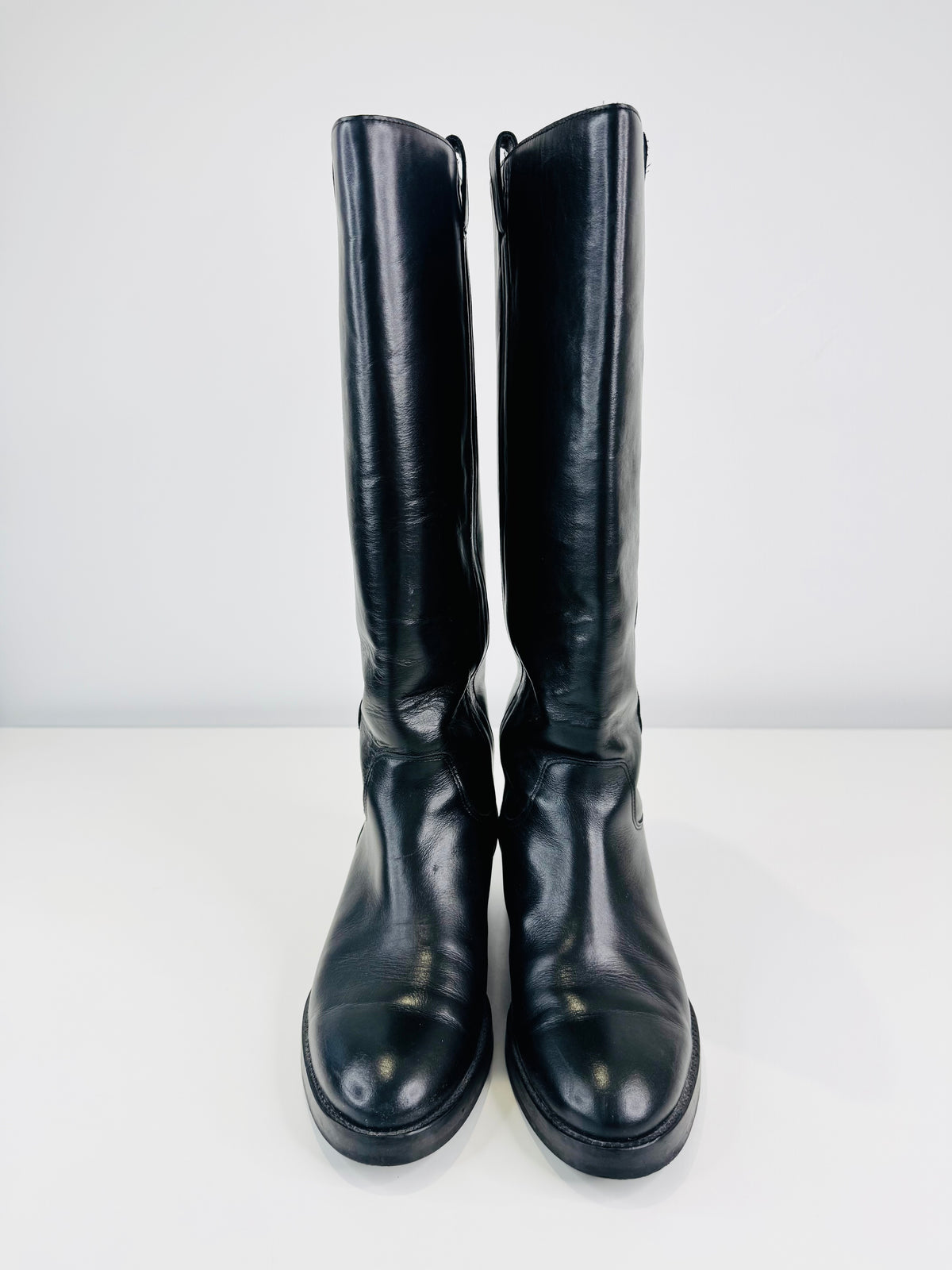 Bridget Leather Knee Boots - Size 40
