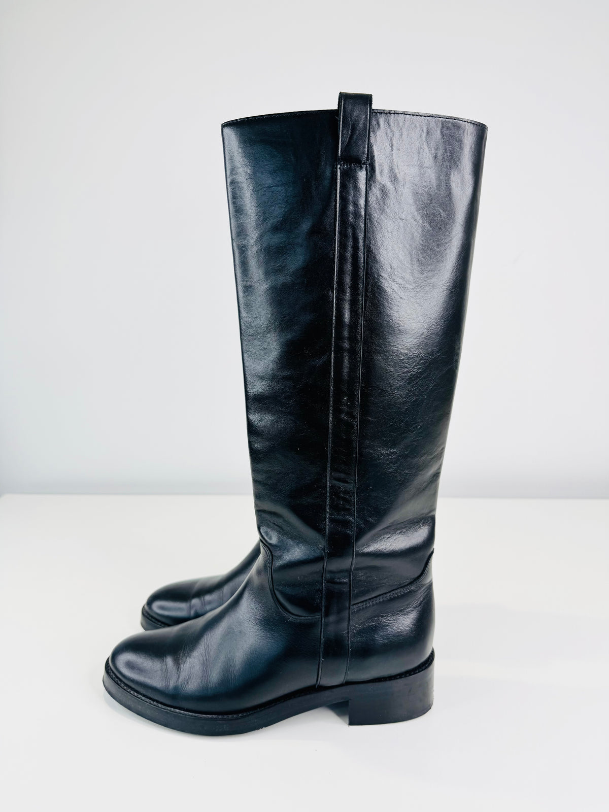 Bridget Leather Knee Boots - Size 40