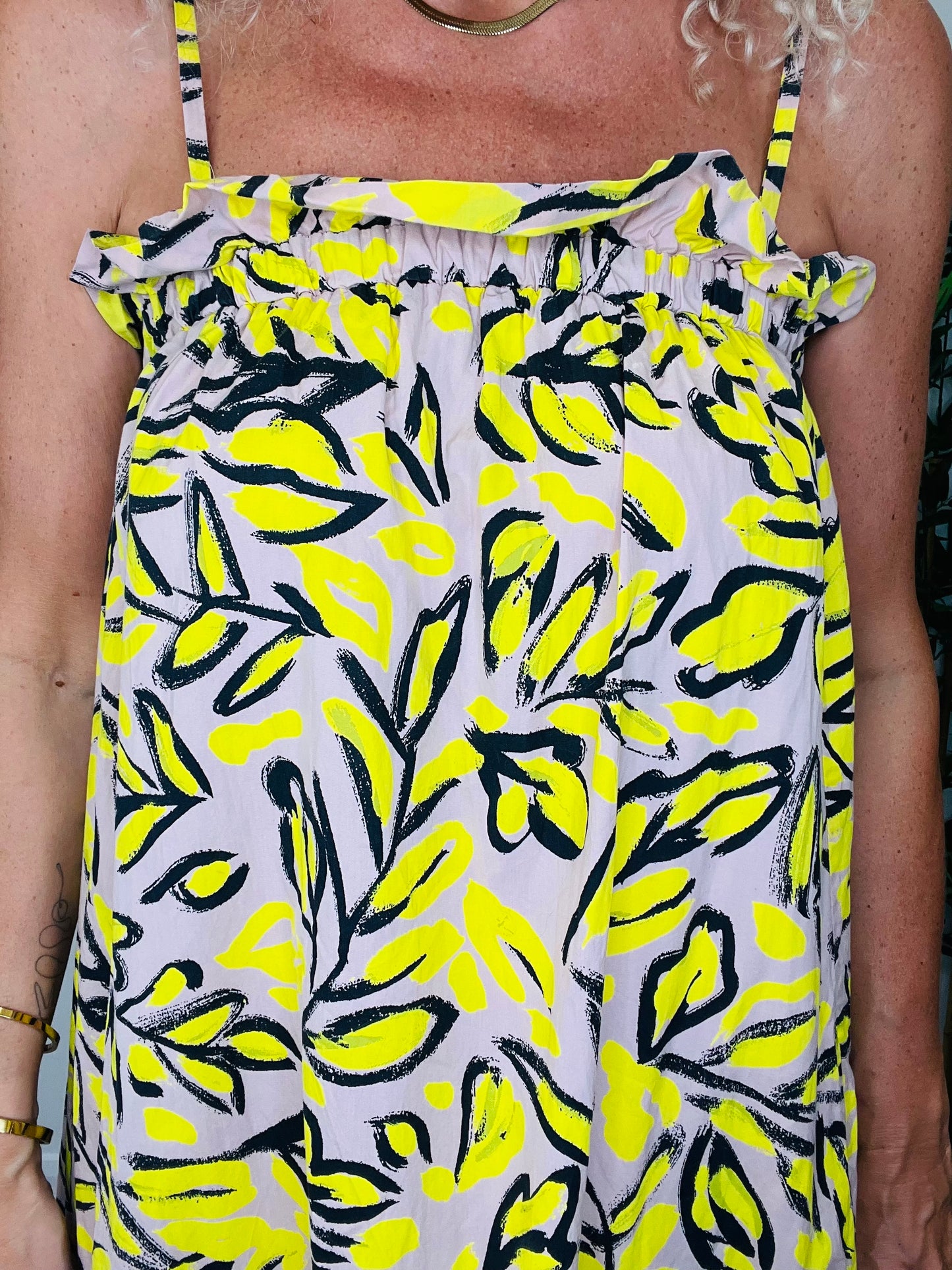 Patterned Cotton Sundress - Size 36