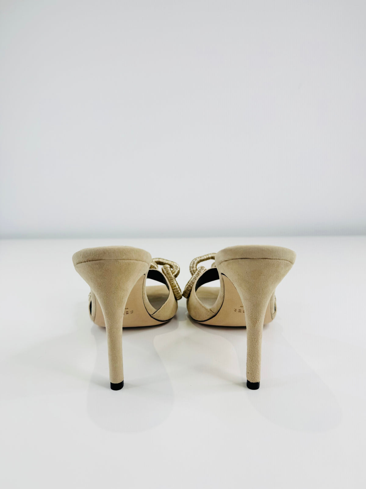Catena Chain Suede Mule Sandals - Size 38
